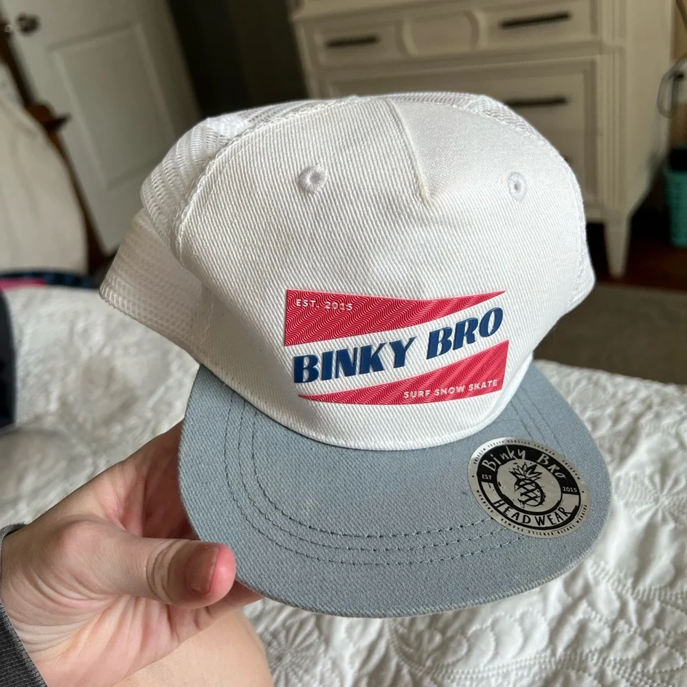 BinkyBro White Toddler Hat - Picture 3 of 3